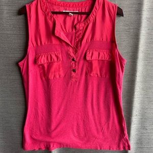 Strawberry Red Sleveless Top